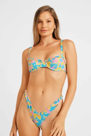 Amelia Frilled Underwire Top / Pina Colada FINAL SALE