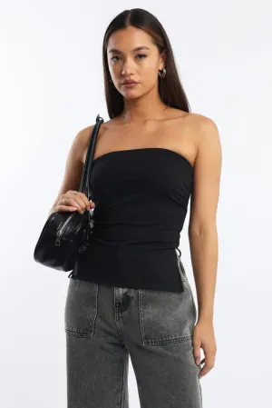Black Bandeau Top