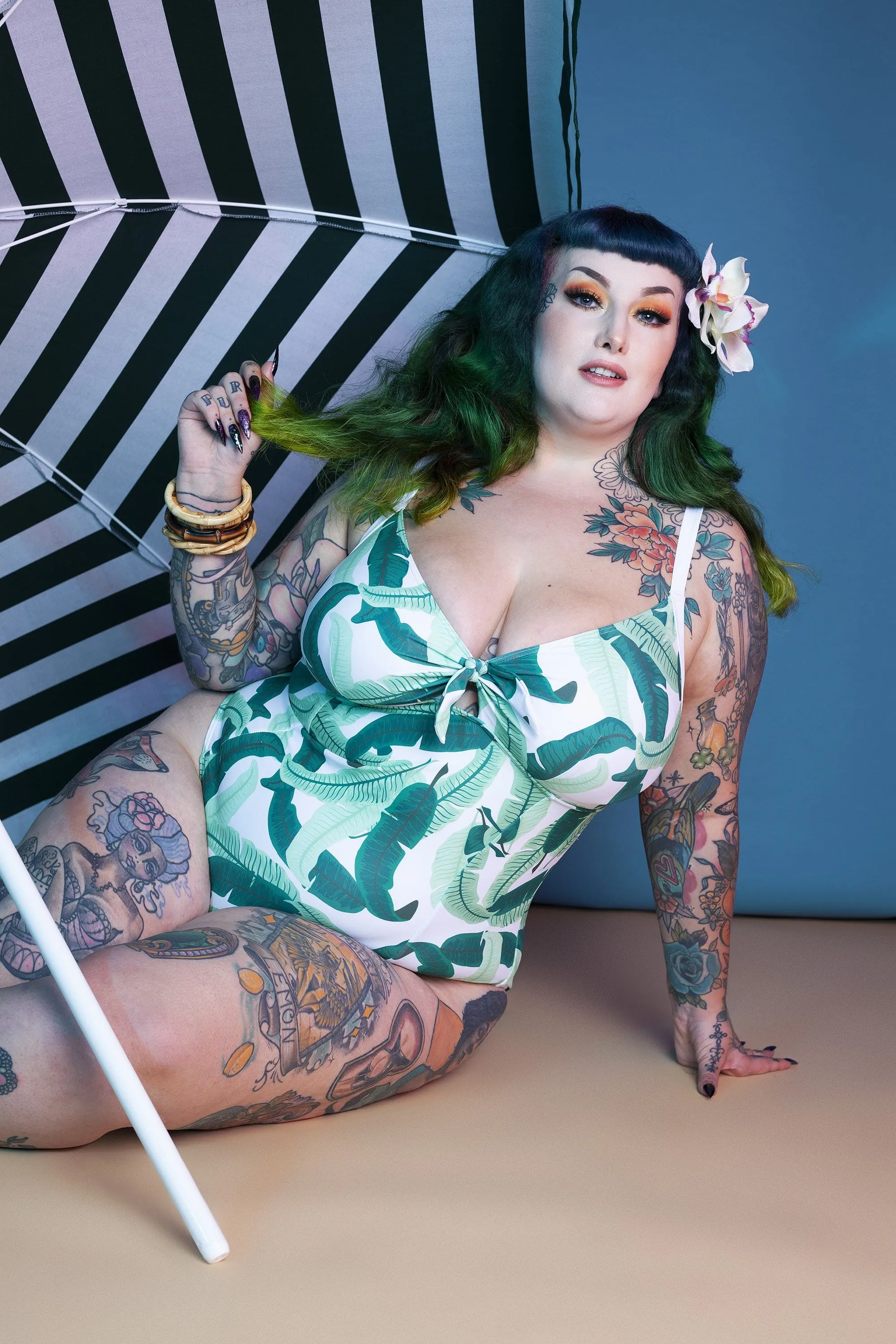 Collectif Banana Leaf Knot Swimsuit