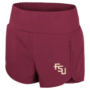 Colosseum Women's Stacked FSU High Waist Short - Garnet