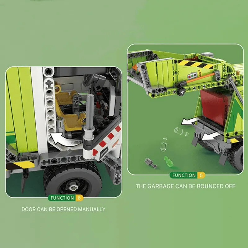 Compression Garbage Truck 1467pcs
