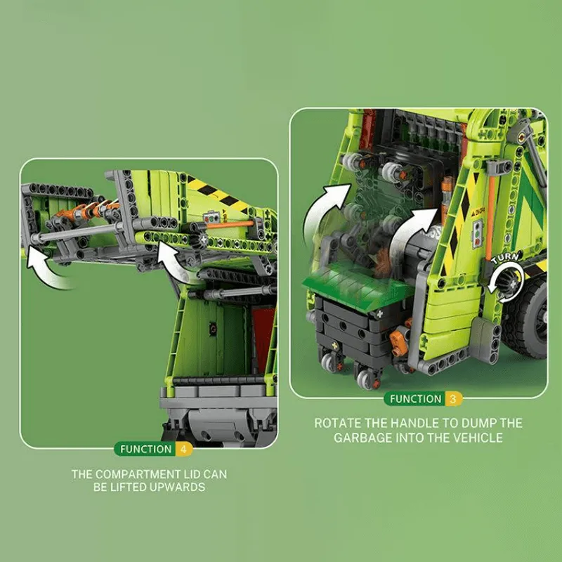 Compression Garbage Truck 1467pcs