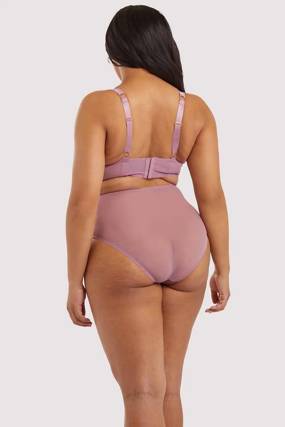 Eagan Blush Satin High Waist Knicker