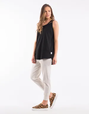 Elm Rib Tank Washed Black