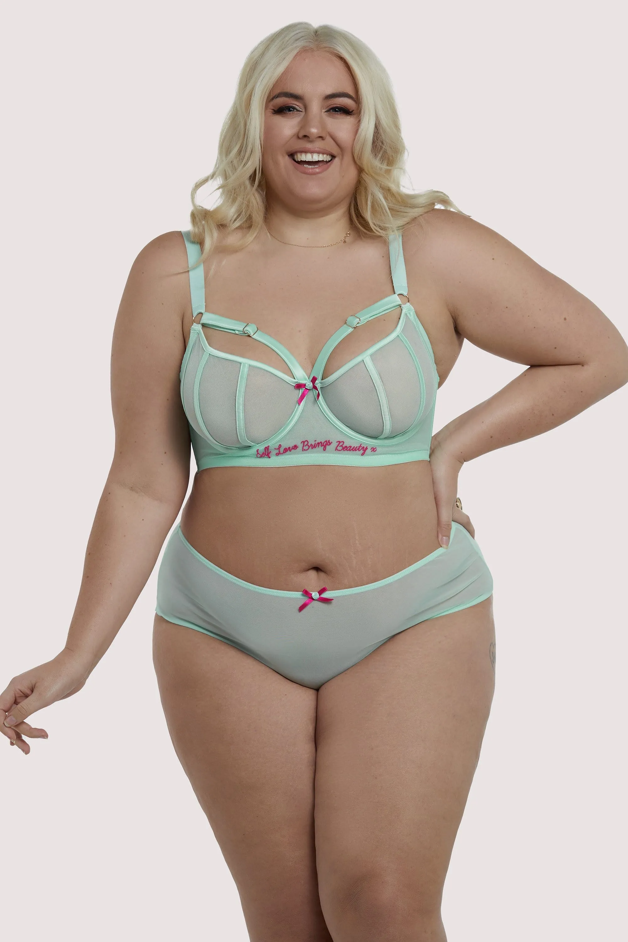 Felicity Hayward High Waist Mint Curve Brief