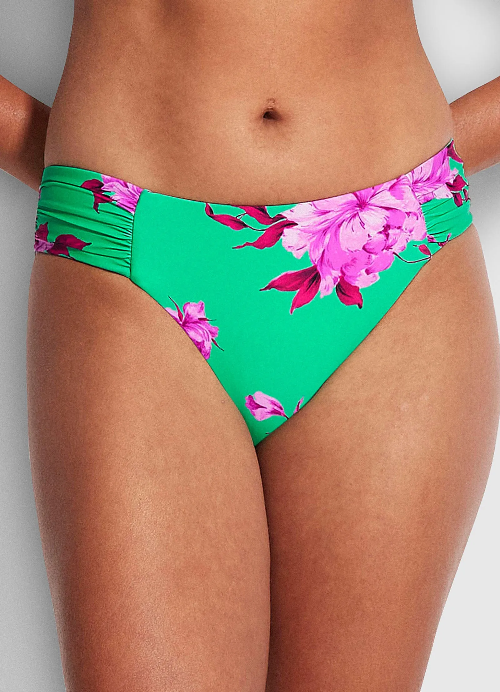 Full Bloom Ruched Side Retro Pant - Jade