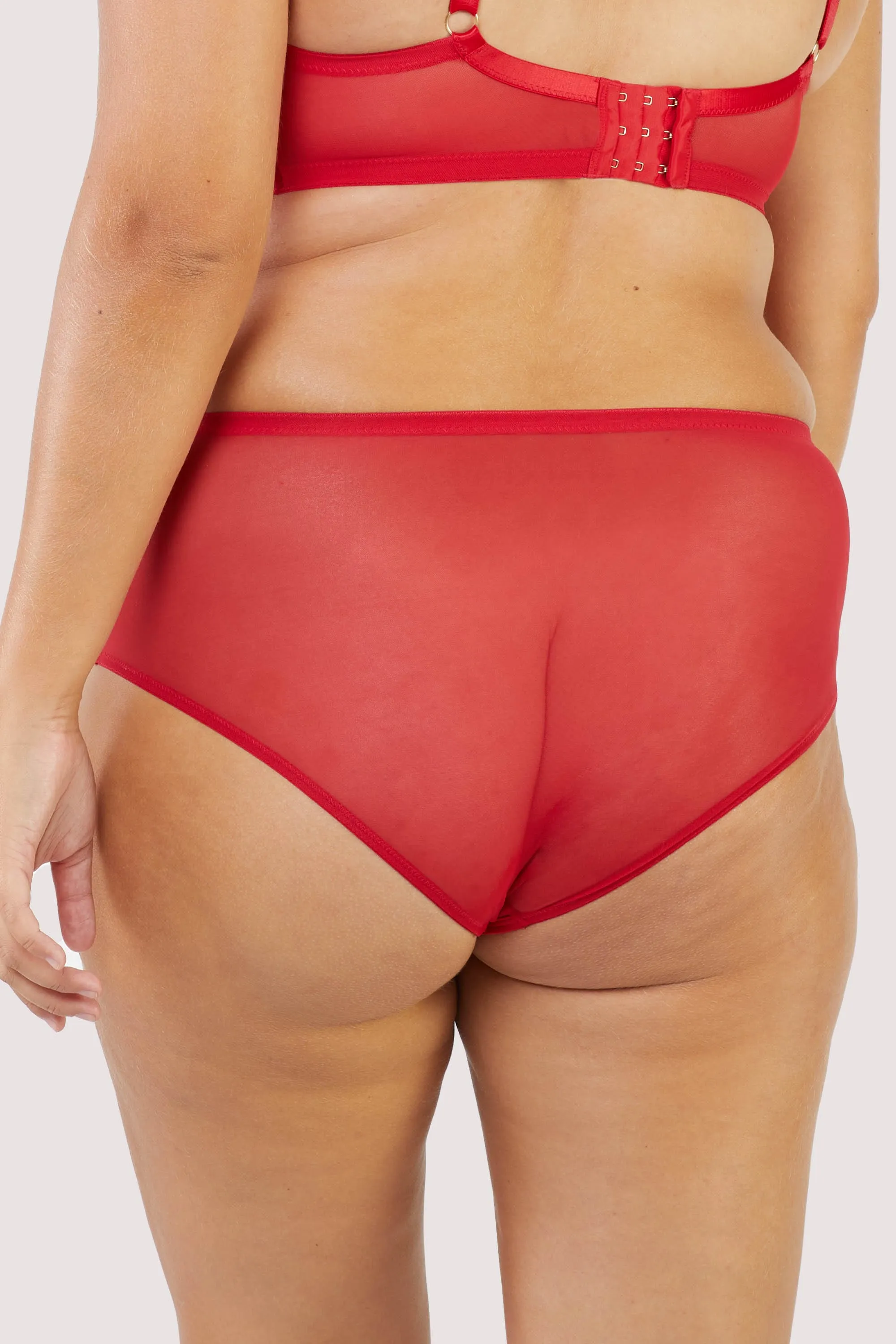Gabi Fresh Kylie Red Lace Up High Waist Knicker