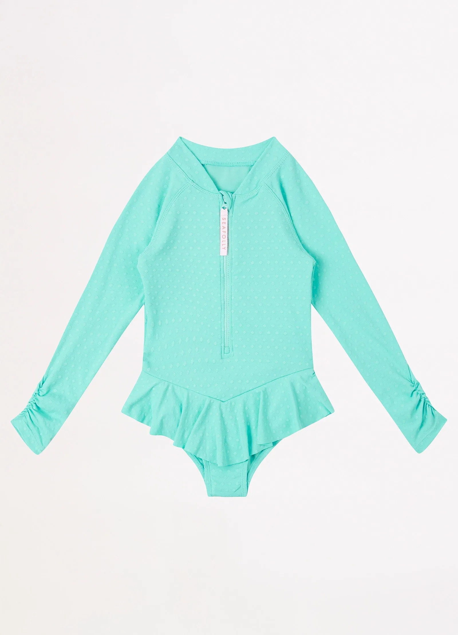 Girls Summer Essential Tie Side Paddlesuit  - Mint