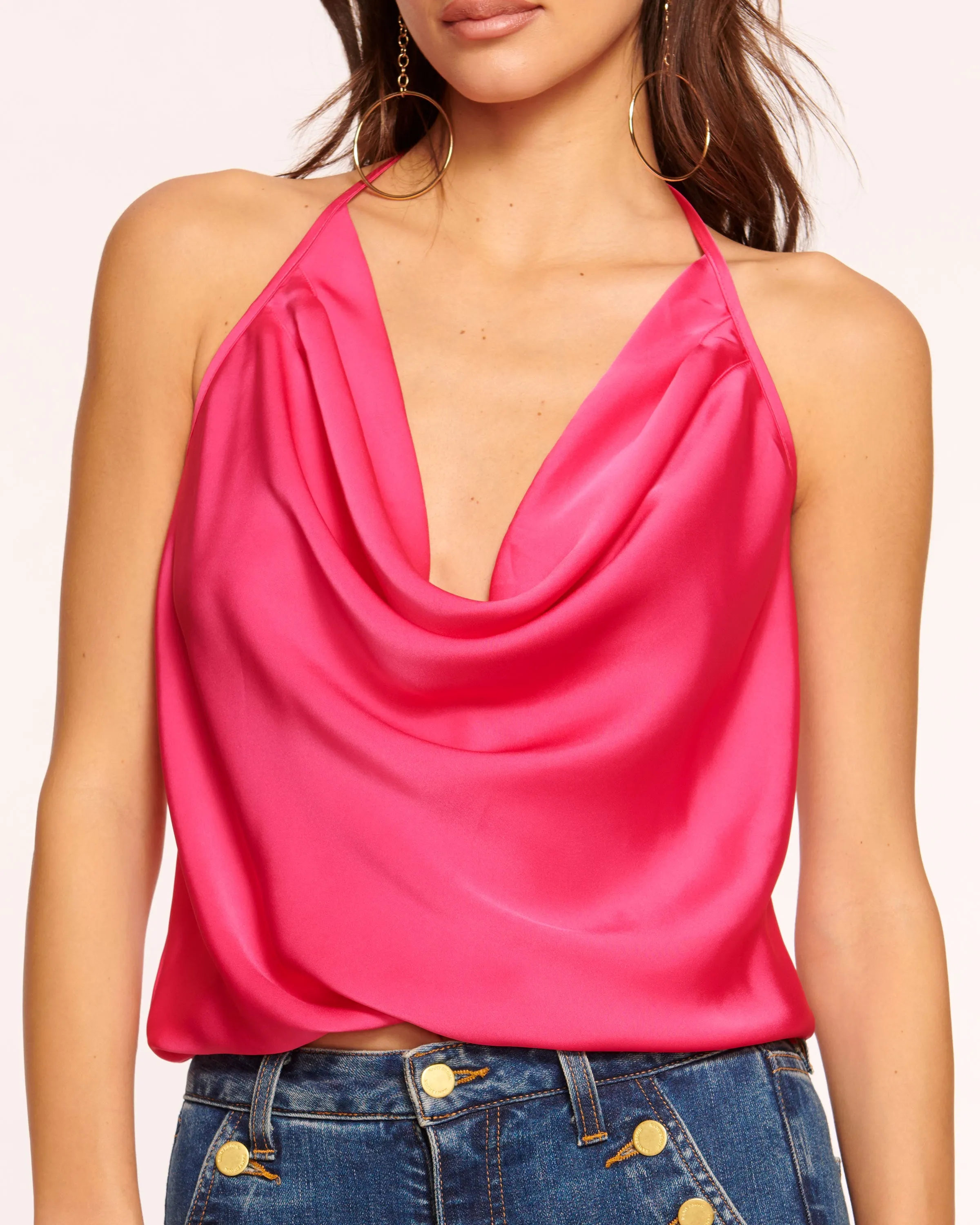 Hettie Cowl Neck Halter Top