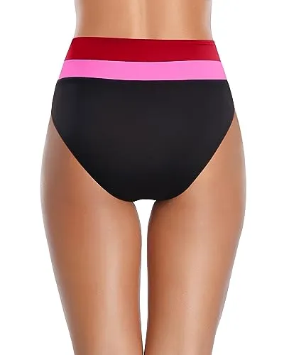 High Cut Bikini Bottoms High Waisted Swim Bottoms