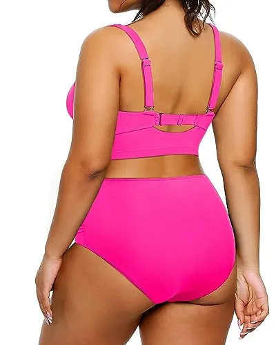 High Waist Swimsuits Plus Size Bikini Set