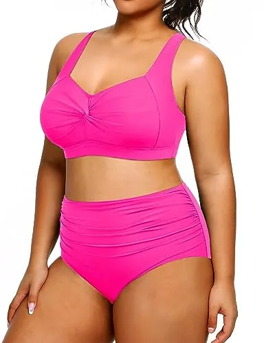 High Waist Swimsuits Plus Size Bikini Set