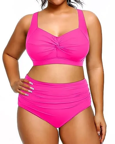 High Waist Swimsuits Plus Size Bikini Set