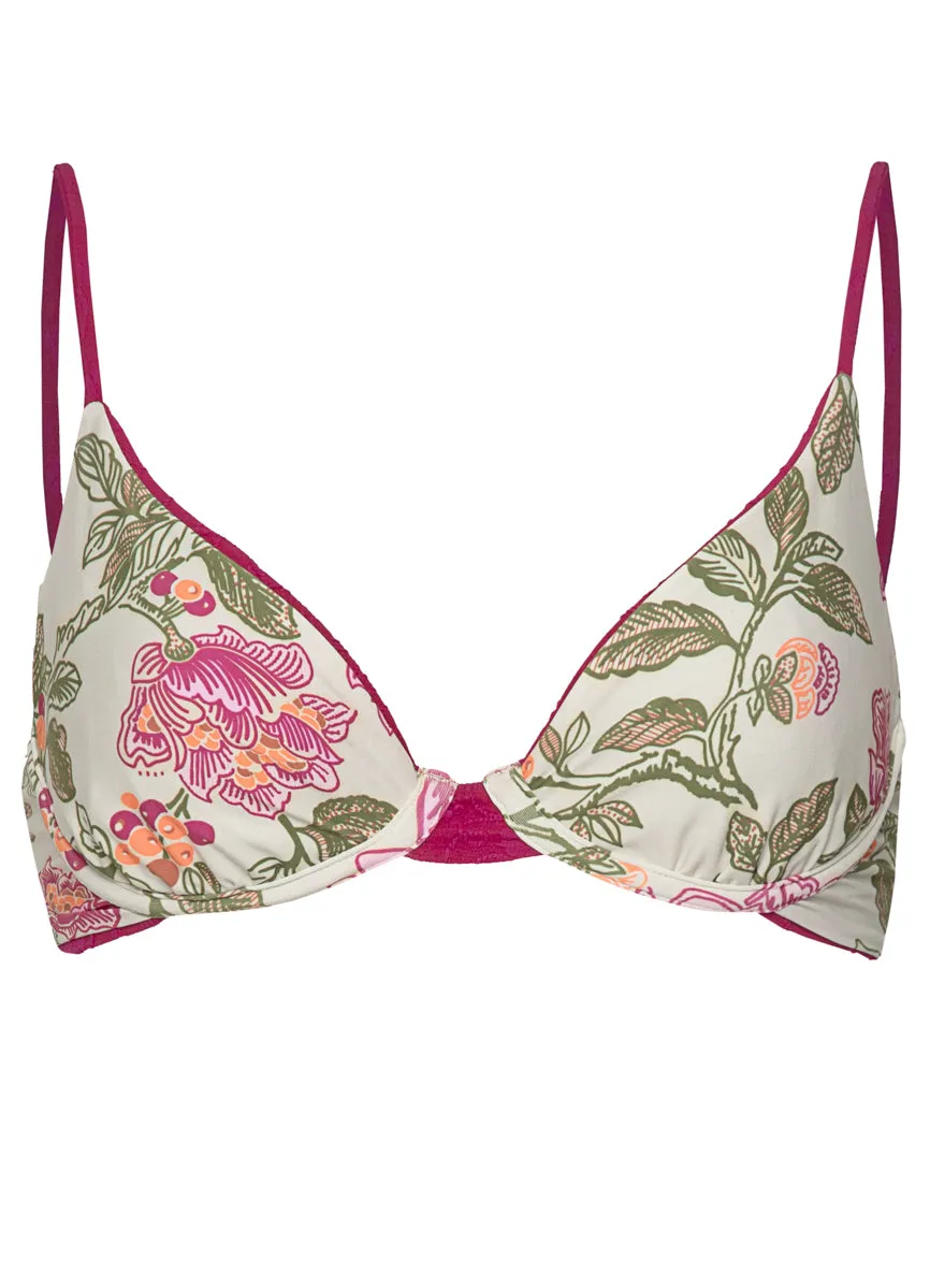 Maaji Bom Bom Pink Dainty Unmolded Underwire Bikini Top