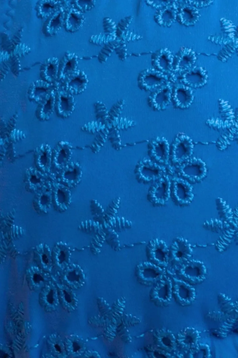 Makayla Frilled Cheeky Bottoms / Sapphire Eyelet FINAL SALE