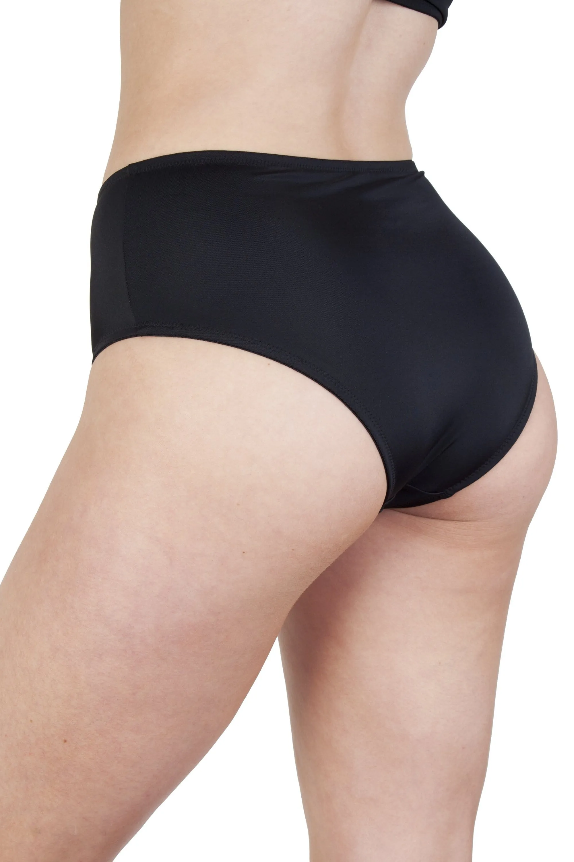 Peek & Beau MÃ©ret Black Zip Front High Waist Brief