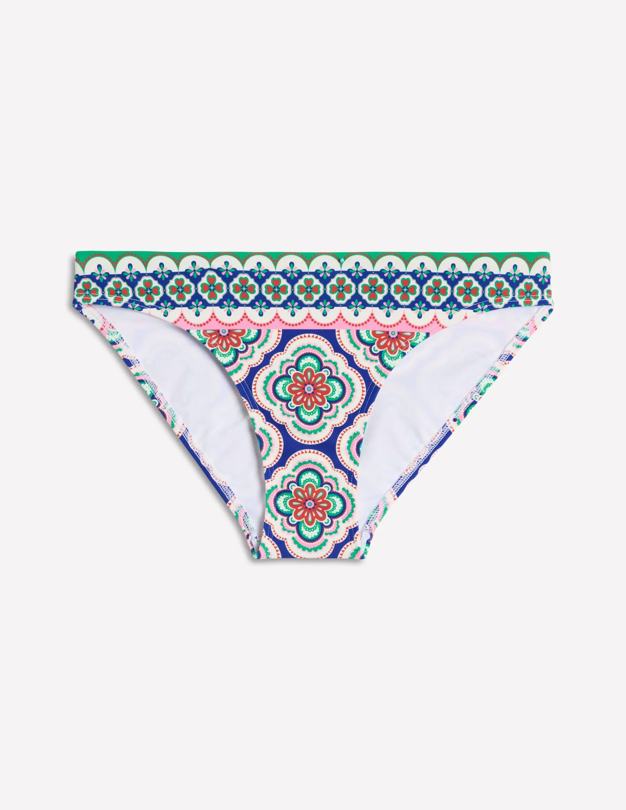 Porto Bikini Bottoms-Bright Blue. Botanic Blush