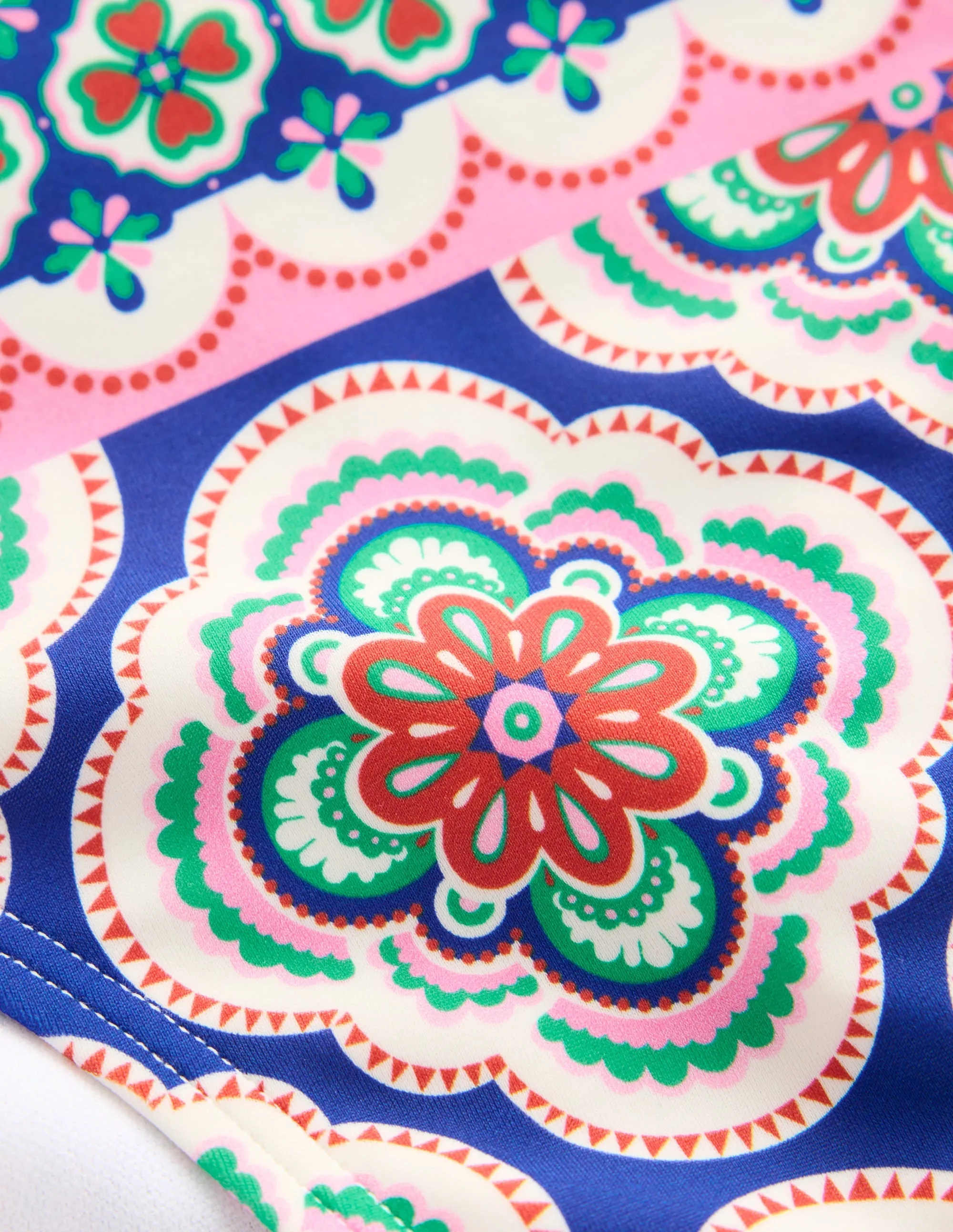 Porto Bikini Bottoms-Bright Blue. Botanic Blush