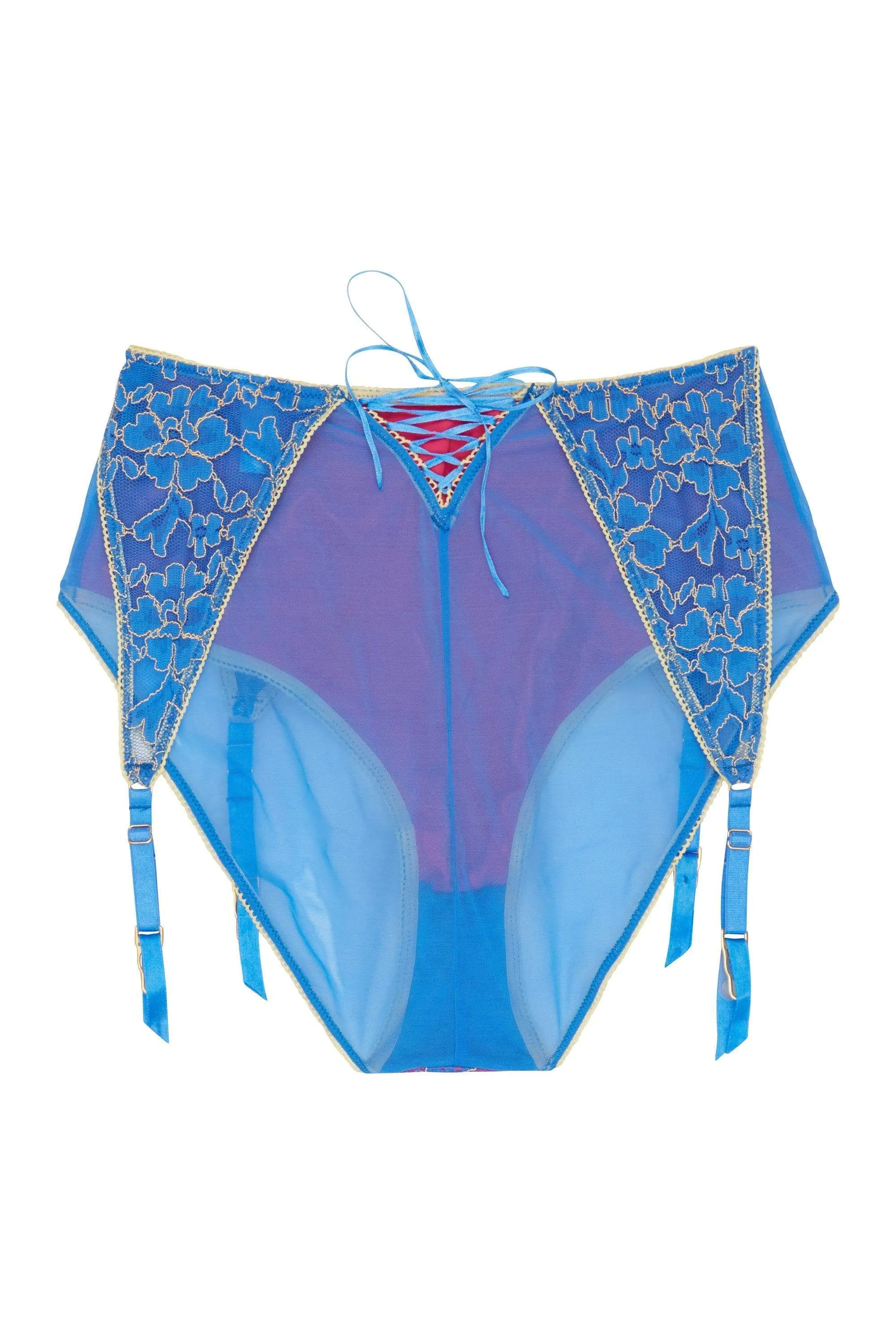 Regalia Aviyah Contrast Lace Suspender High Waist Brief