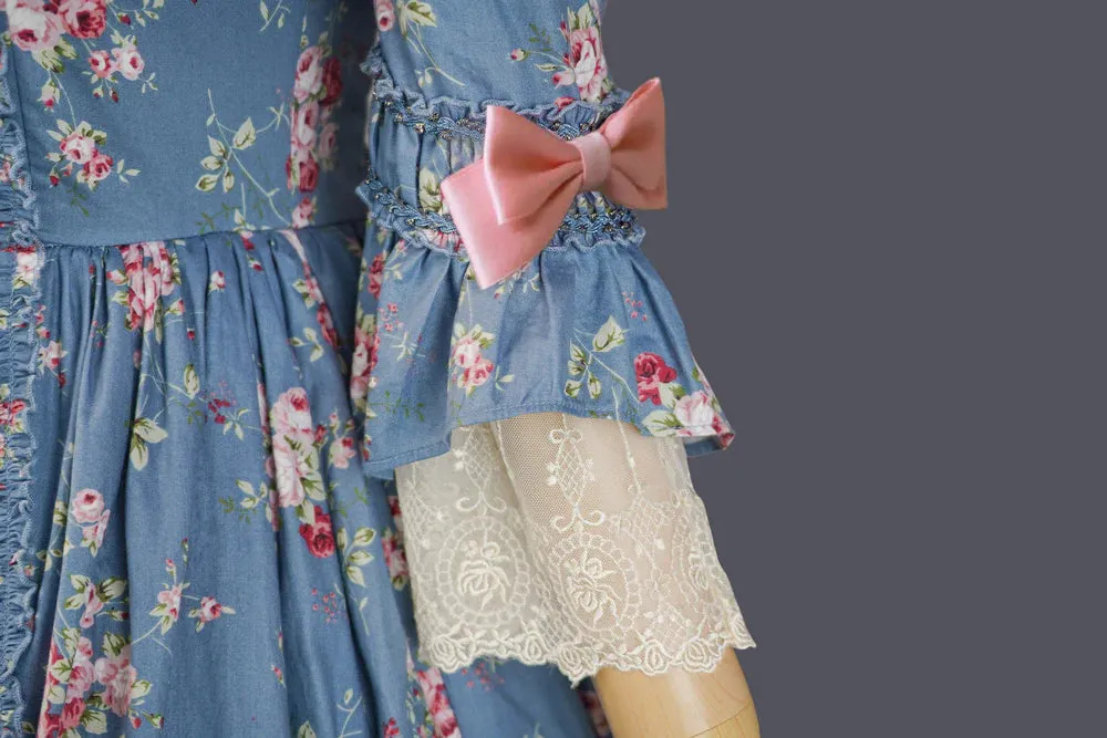 Rippling Blossom Rococo Robe Onepiece in Lilac