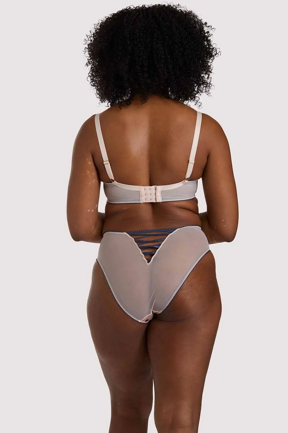 Rowswell Polka dot Peach Highwaist