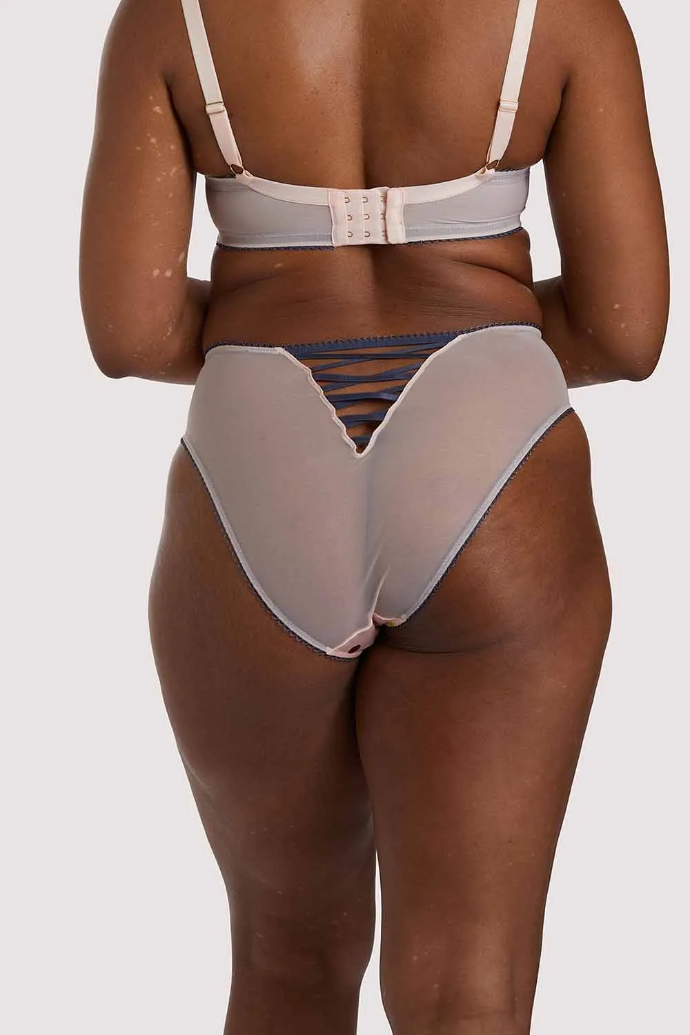 Rowswell Polka dot Peach Highwaist