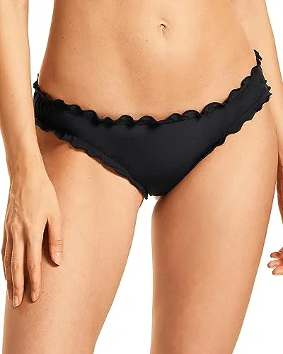Ruched Swimsuit Bottom High Cut Bikini Bottom