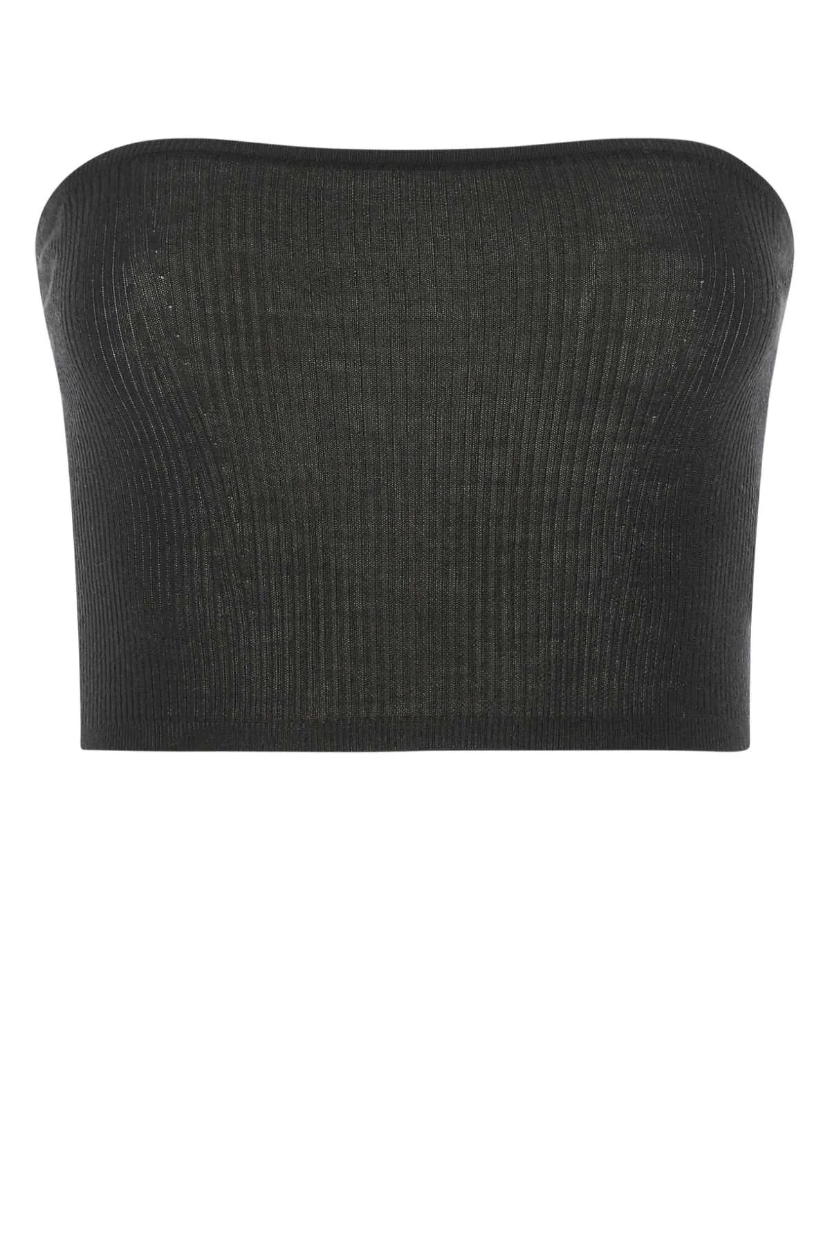 Saint Laurent Strapless Cropped Knitted Top