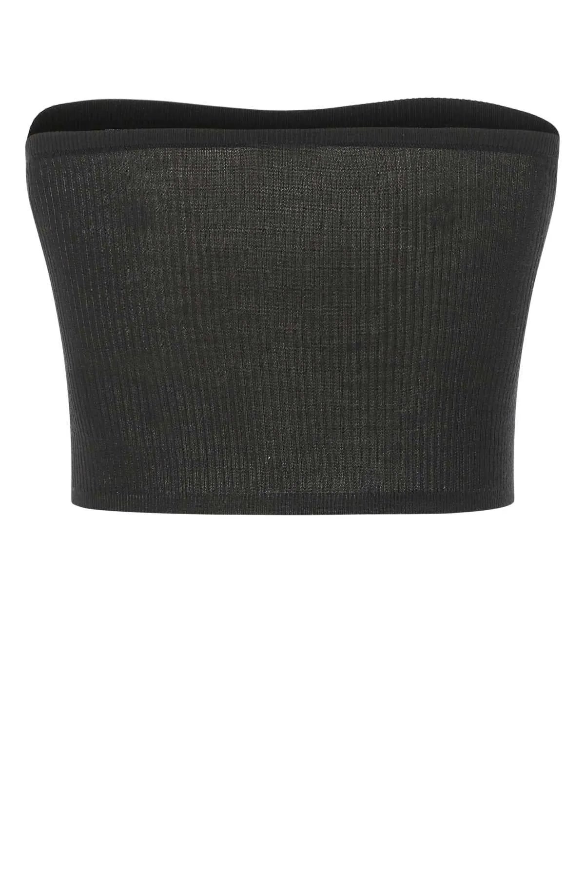 Saint Laurent Strapless Cropped Knitted Top
