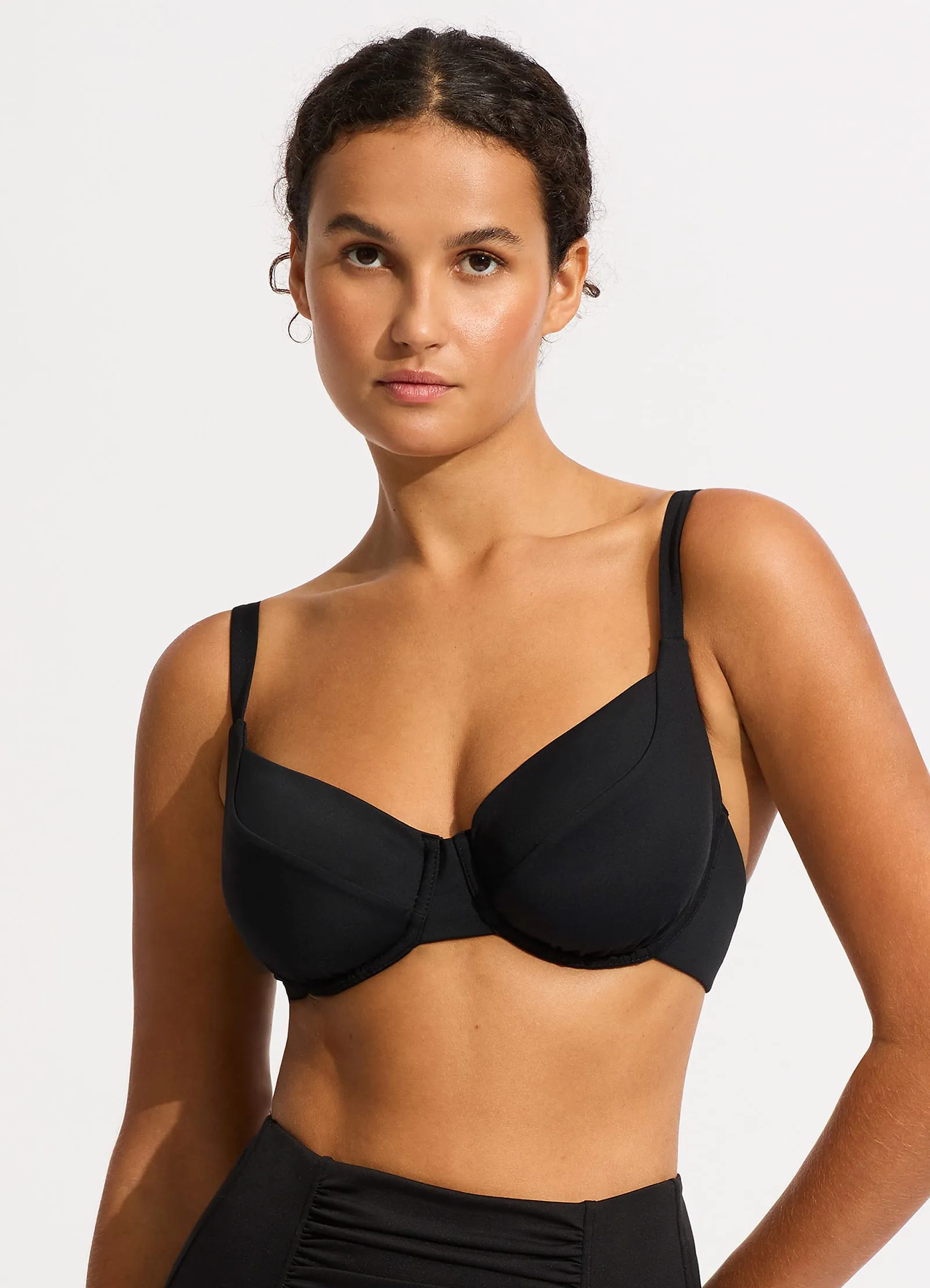 Seafolly Collective DD Cup Underwire Bikini Top - Black