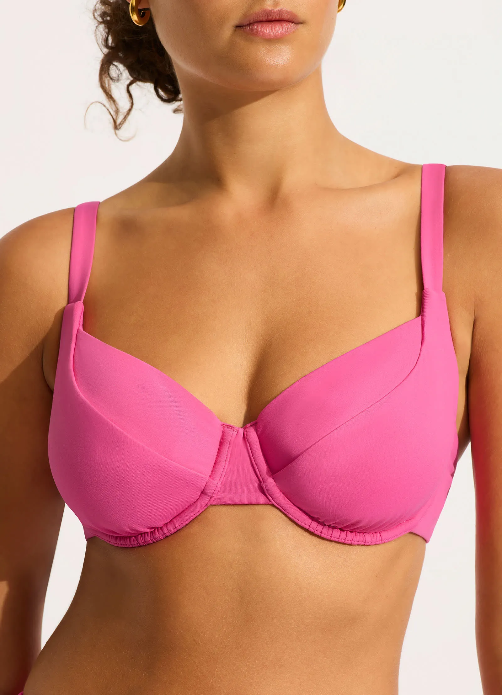 Seafolly Collective DD Cup Underwire Bikini Top - Hot Pink