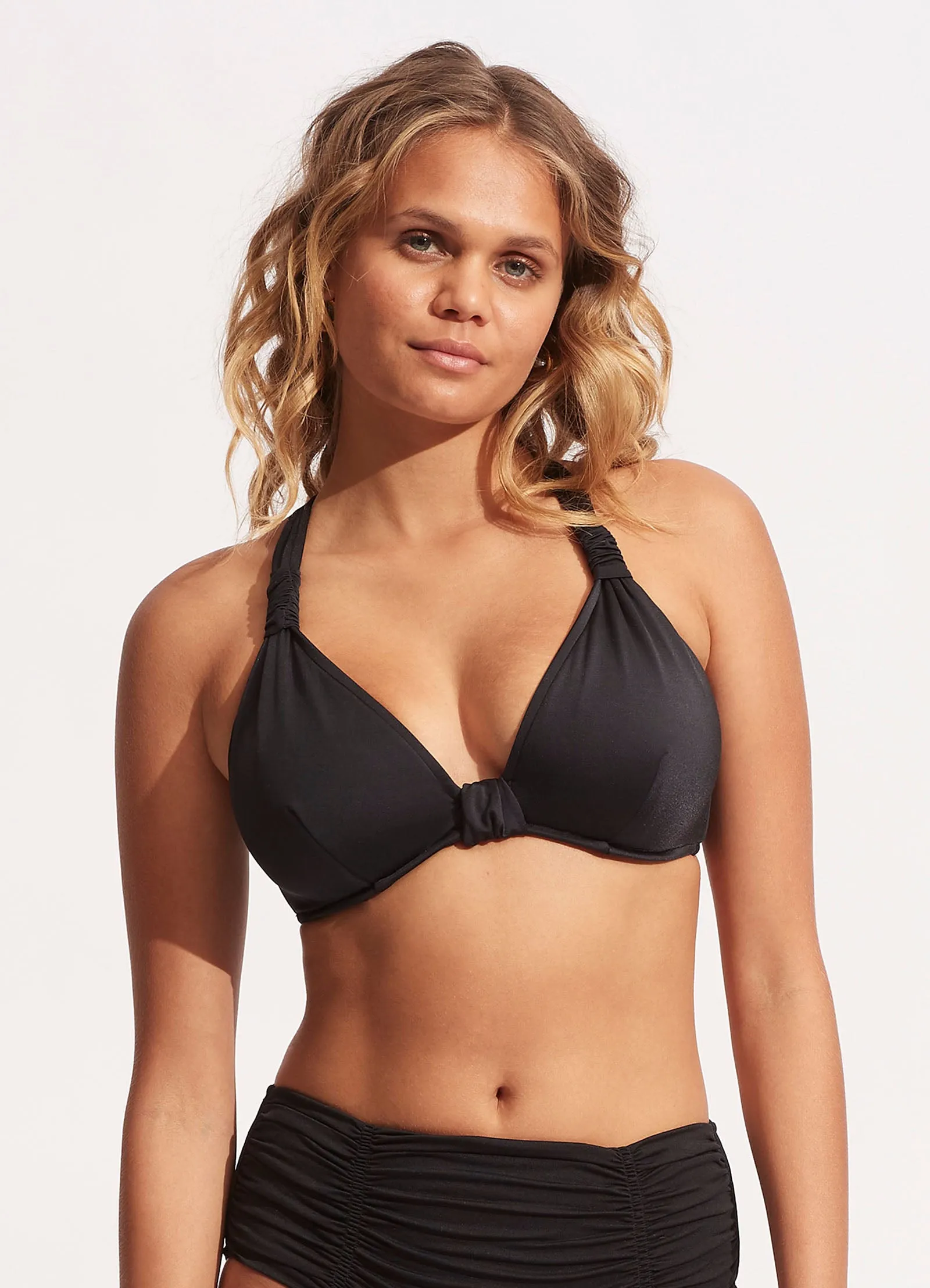 Seafolly Collective F Cup Halter Bra - Black