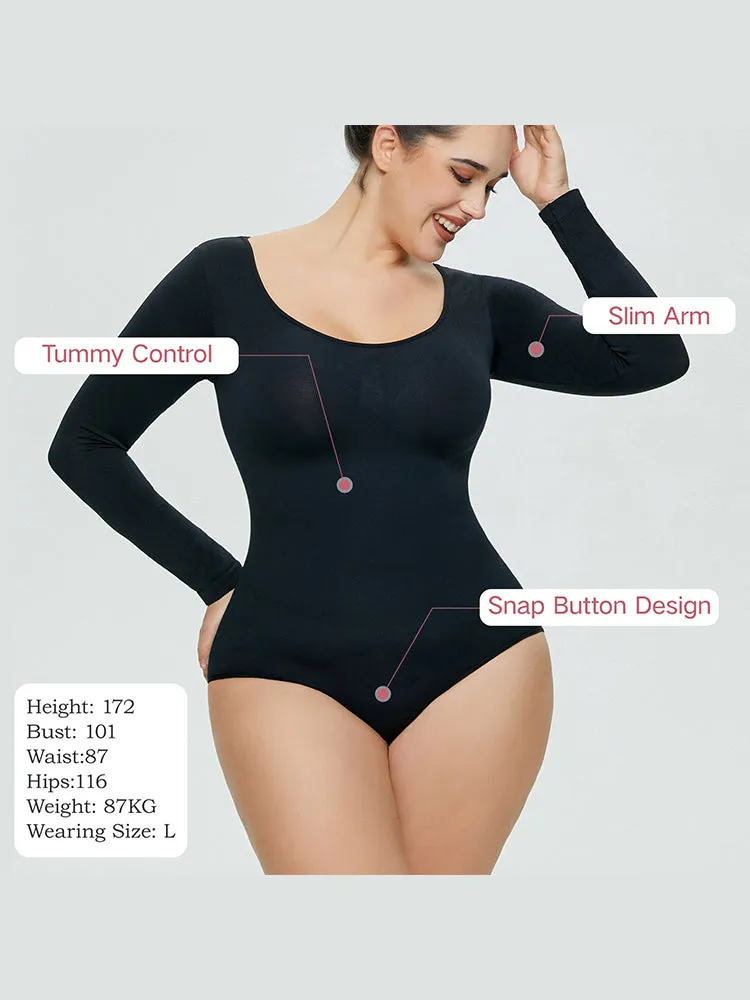 Seamless Long Sleeve Shapewear Bodysuit for Women