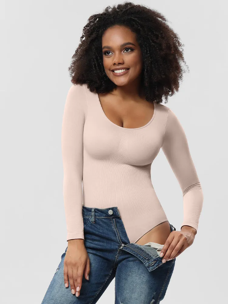 Seamless Long Sleeve Shapewear Bodysuit for Women