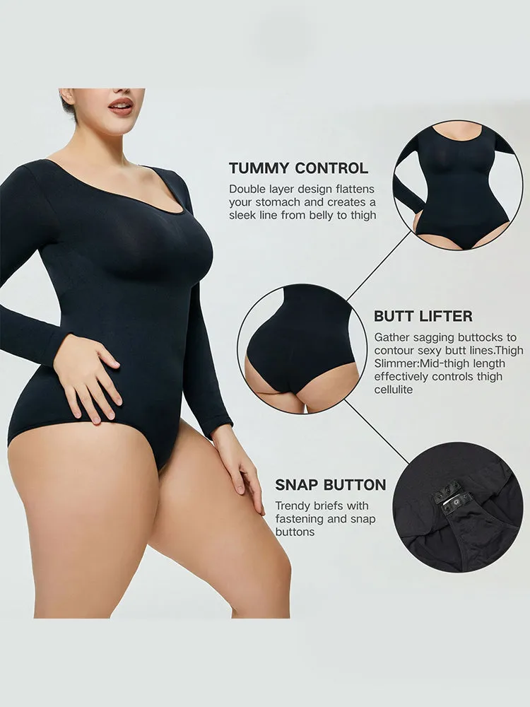 Seamless Long Sleeve Shapewear Bodysuit for Women