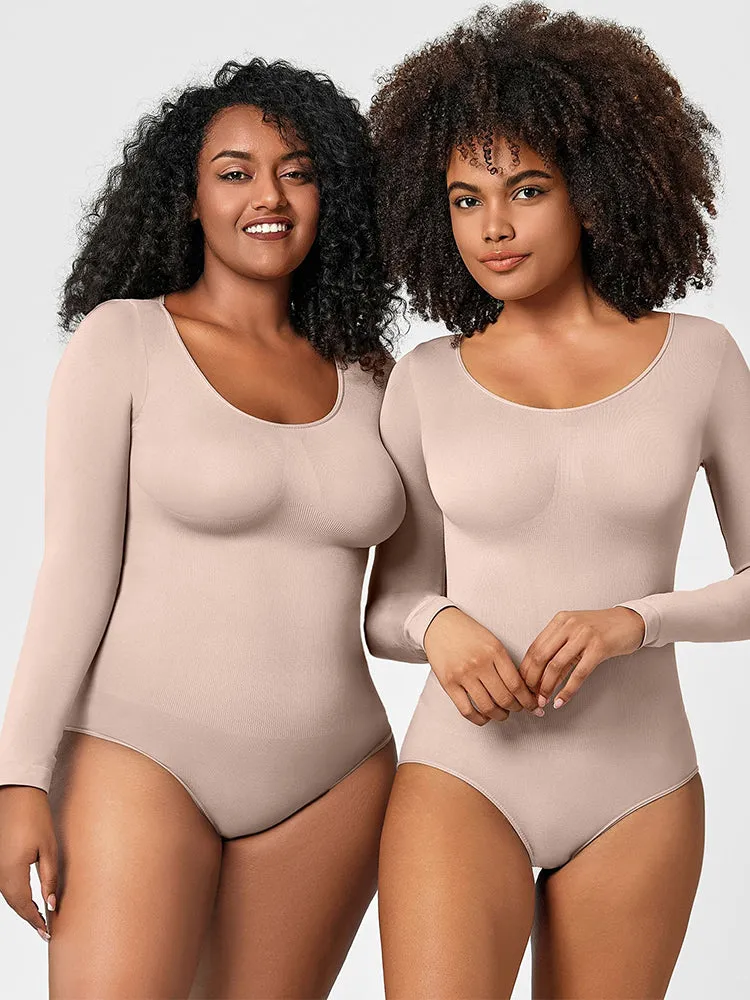 Seamless Long Sleeve Shapewear Bodysuit for Women