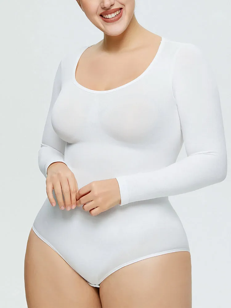 Seamless Long Sleeve Shapewear Bodysuit for Women