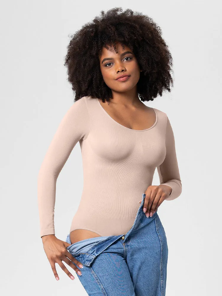 Seamless Long Sleeve Shapewear Bodysuit for Women