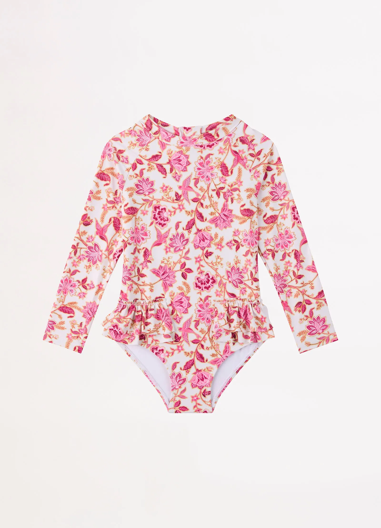 Silk Road Girls Frilled Hip Paddlesuit - Pink
