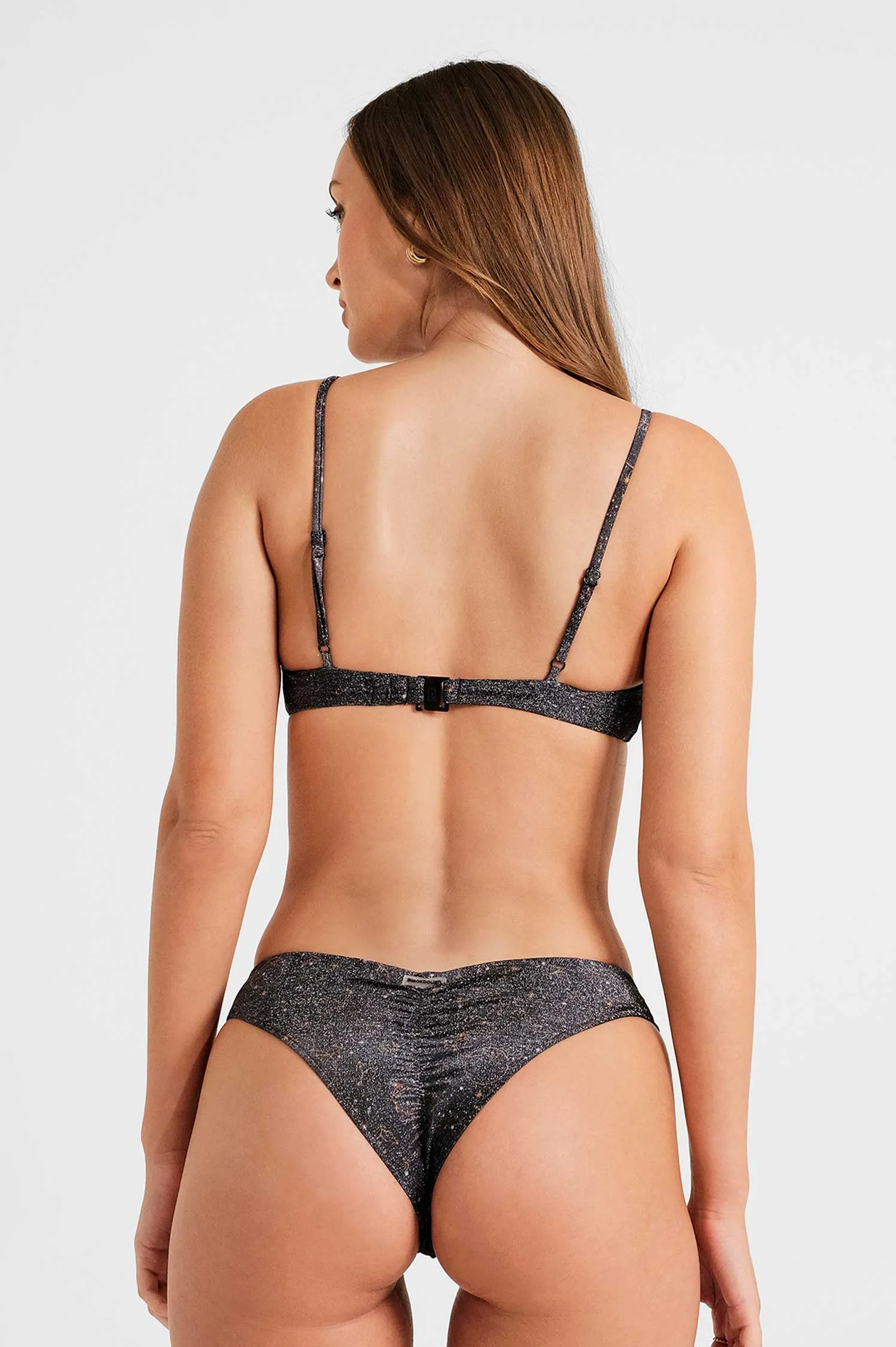 Sophia Ruched Cheeky Bottoms / Stars Aligned Shimmer FINAL SALE