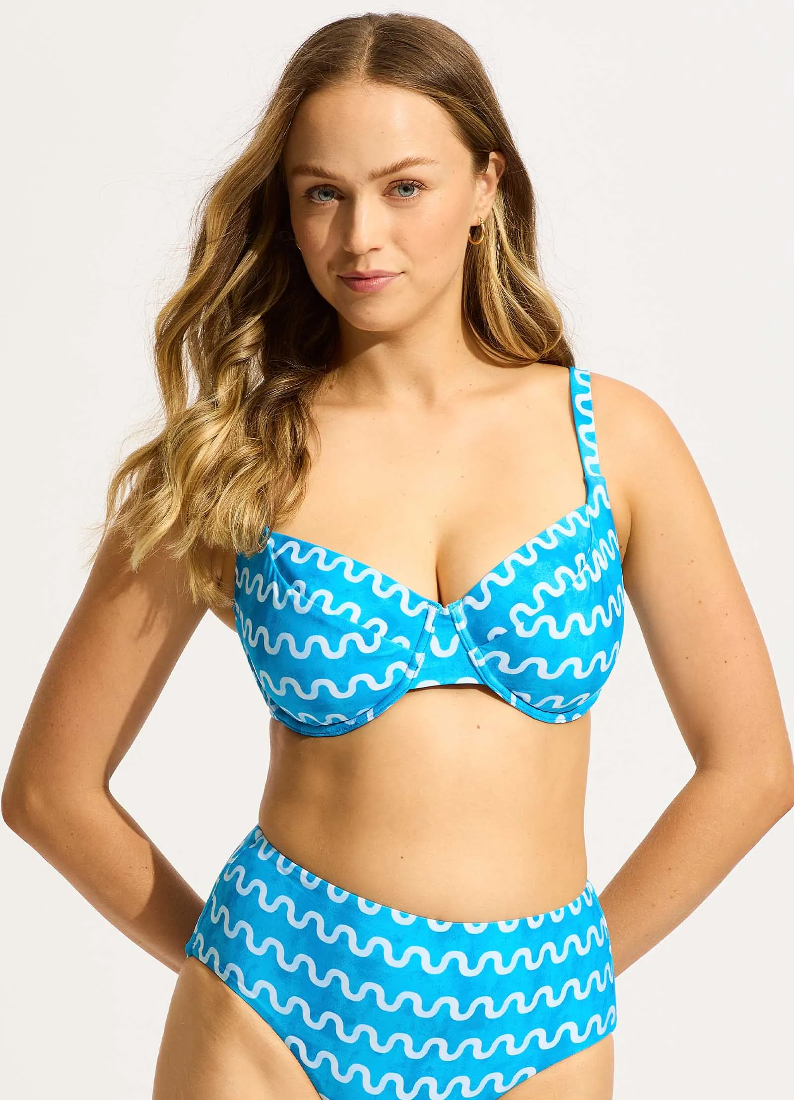 Soundwave F Cup Underwire Bikini Top - Turquoise