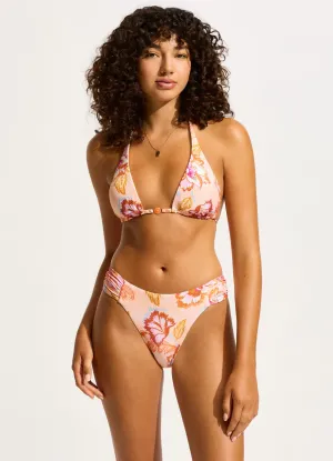 Spring Festival Ruched Side Bikini Bottom - Nectar