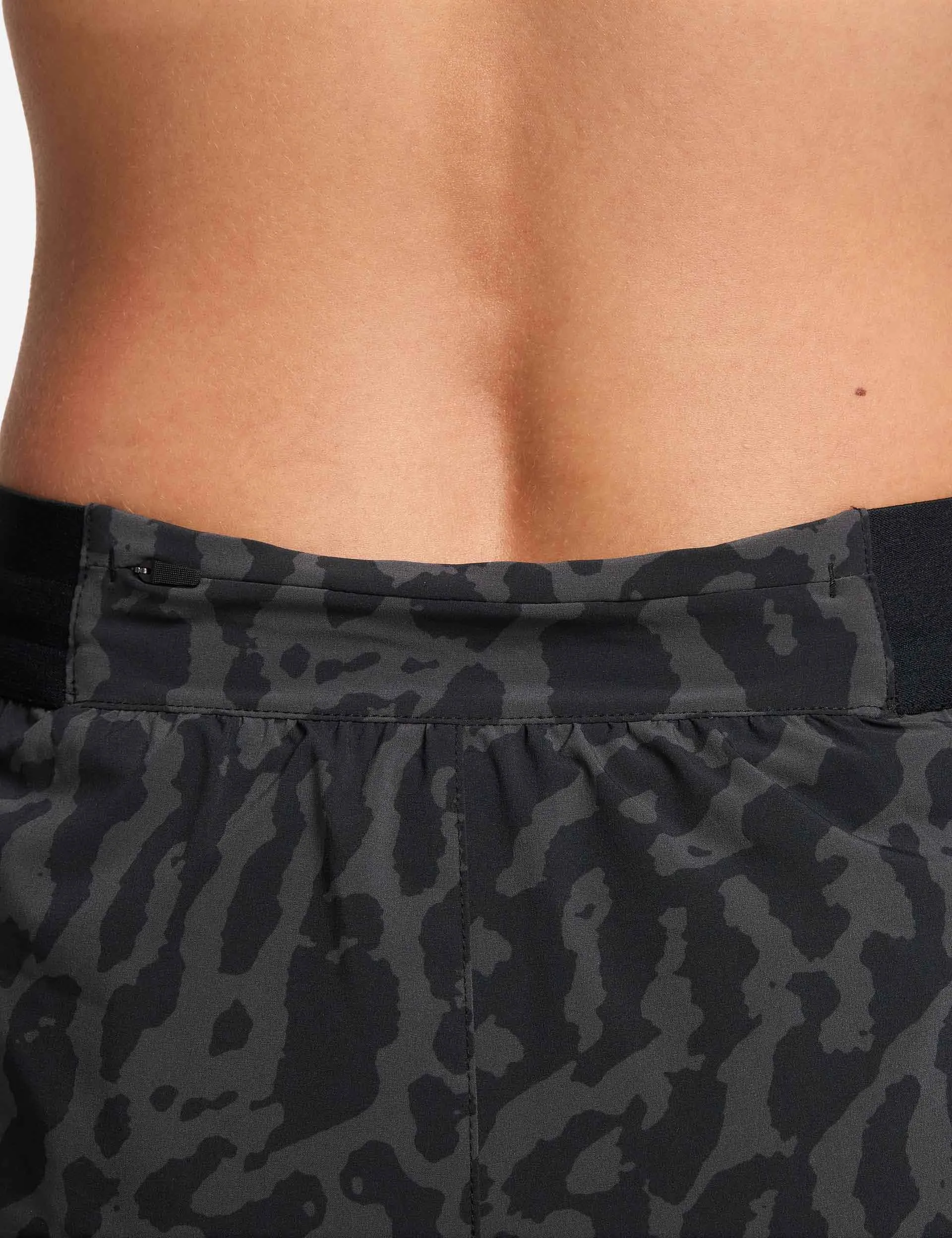 Swift Dri-FIT 2-in-1 Printed Running Shorts - Black/Reflective Silver