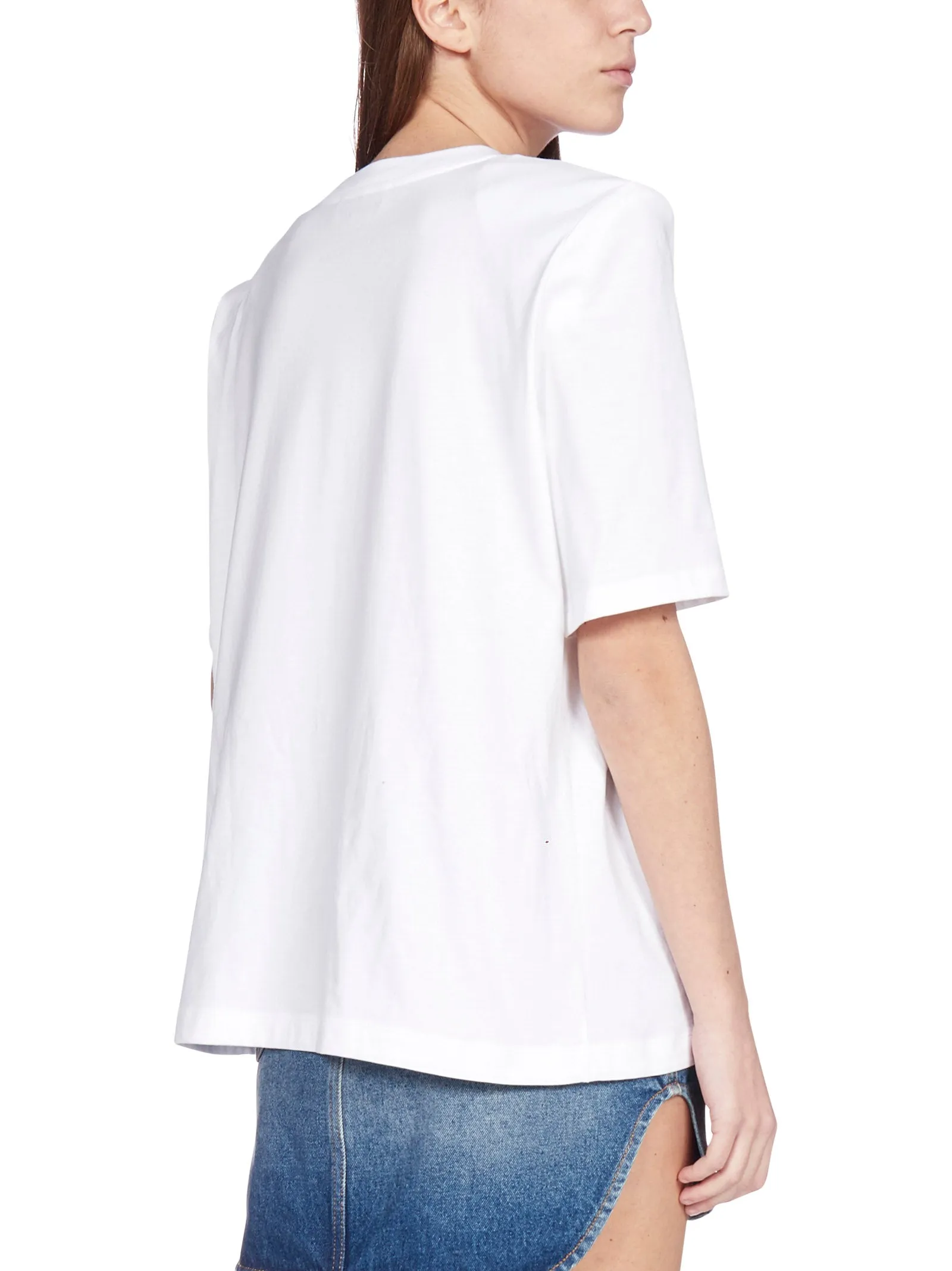 The Attico Bella Padded Shoulder T-Shirt
