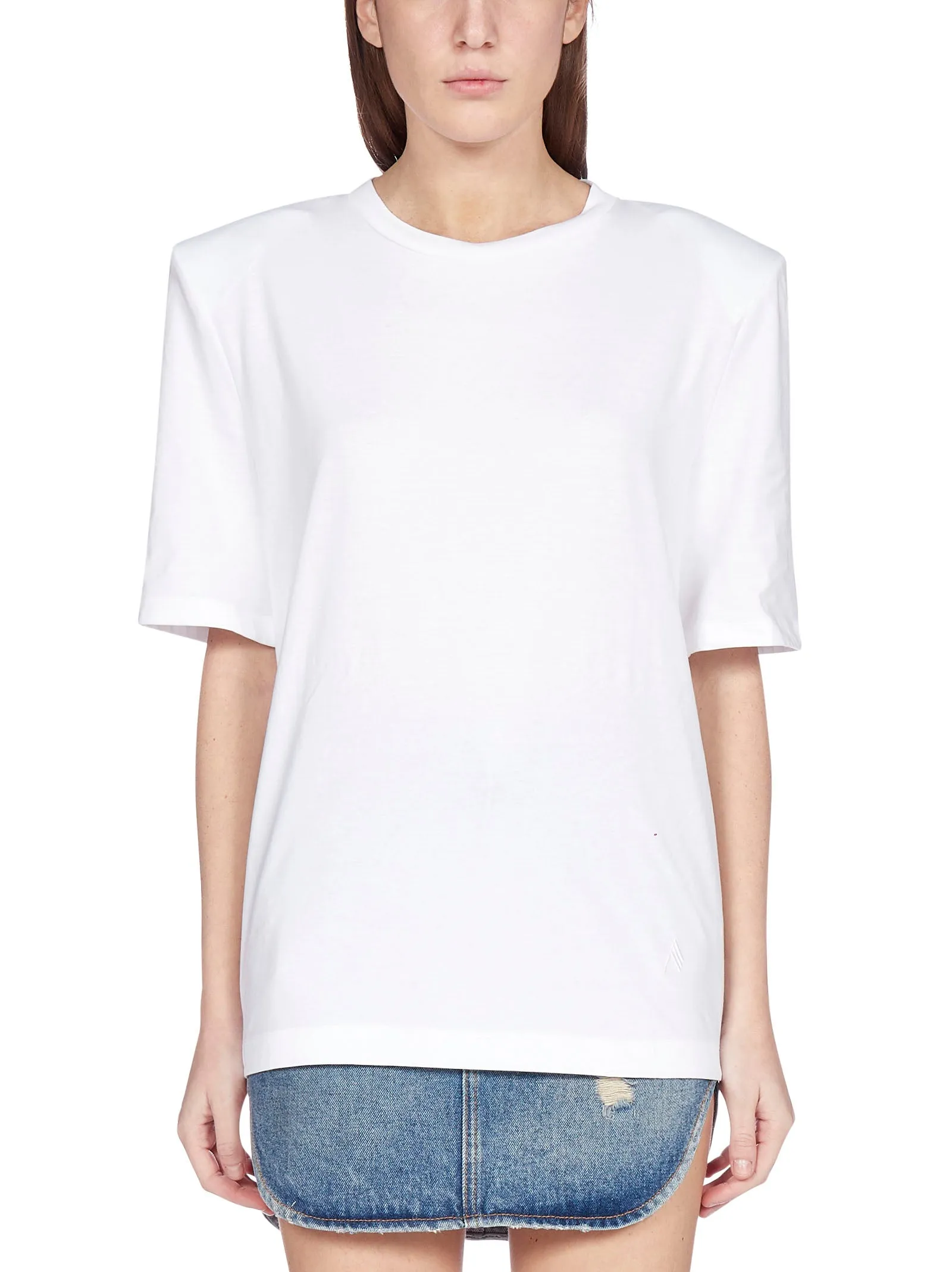 The Attico Bella Padded Shoulder T-Shirt