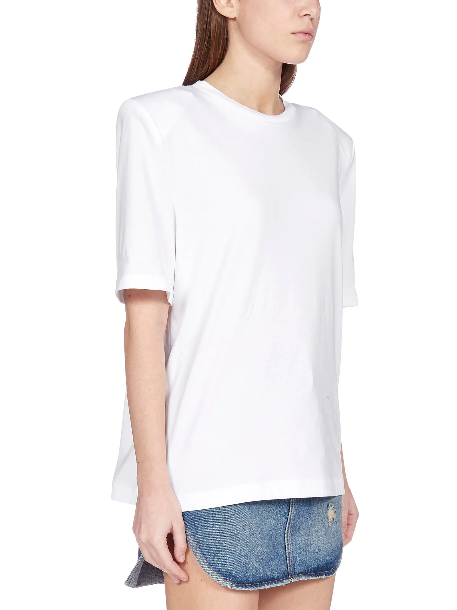The Attico Bella Padded Shoulder T-Shirt
