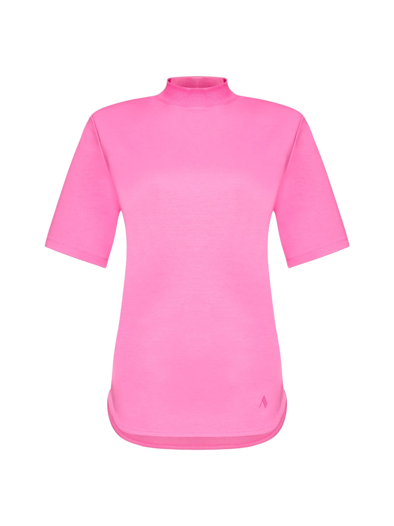 The Attico Shoulder-Padded Mockneck T-Shirt