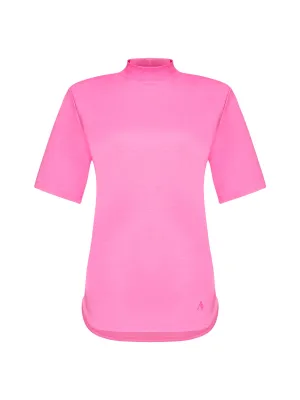 The Attico Shoulder-Padded Mockneck T-Shirt