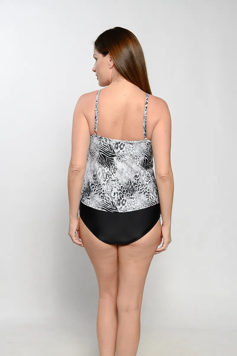 Tiered front tankini