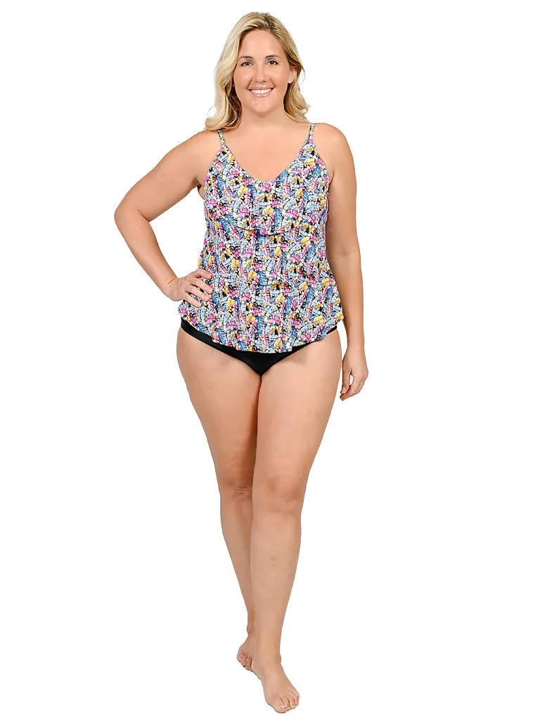 Tiered front tankini